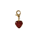 Gold Tone Glitter Heart Lobster-Clasp Charms in Seven Color Options view 8
