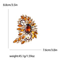 Oversized Jeweled Plume Brooch in Six Crystal Colorways view 11