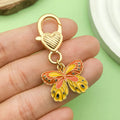 Colorful Butterfly Metal Keychains With Heart Clasps And Split Rings view 2