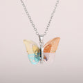 Acrylic Butterfly Pendant Necklace Gold or Silver Chain Styles view 10