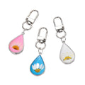 Teardrop Resin Daisy Keychains Silver Lobster Clasp 3 Colors view 5