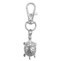Silver Sea Turtle Lobster Clasp Metal Charm Keychain view 5