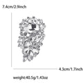 Glass Crystal Floral Cluster Brooch Nine Color Metal Settings view 11