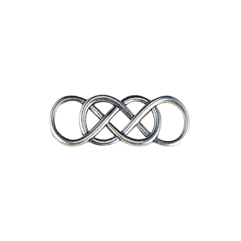 32×12mm Double Figure-8 Alloy Connector Charm for Bracelets