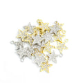 Pave Crystal Star Charms in Gold Tone and Silver Tone view 4