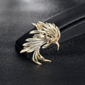 Aqua Gold Tone Phoenix Two Designs Metal Brooch Pin view 4