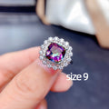 Blue and Pink Halo Jewelry Collection in Polished Metal view 8