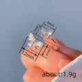 Double Butterfly Adjustable Open Ring In Polished Silver Tone view 4
