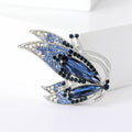 Angular Crystal Butterfly Brooch in Two Colors for Jackets, Coats, and Scarves view 7