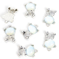 Pastel Bear Cabochon Charms in Gold and Silver Tones view 11