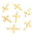 Crystal-Accented And Pearl-Look Gold Silver Cross Pearl-look And Alloy Charms in 4 Styles view 6