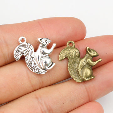 Squirrel Charms Metal Components In 2 Styles For Jewelry Making