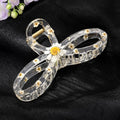 Transparent Resin Pressed Flower Bow Hair Claw Clips in Five Designs view 5