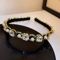 Pearl And Crystal Headband In Four Jewel Tone Colorways view 6