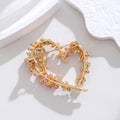 Red Green Heart Wreath Enamel Two Designs Metal Brooch Pin view 3
