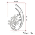 Silver Tone Flower Crystal Two Designs Metal Brooch Pin view 2