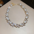 Gold Pearl X And Turquoise Necklace Bracelet Stud Styles view 6