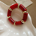 Acetate Swirl Tube Stretch Bracelets Four Colorways view 7