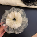Oversized Tulle Mesh Pearl Scrunchies Five Color Styles view 4
