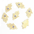 Rhinestone Hamsa Hand Two Loop Connector Charms in 12 Styles view 6