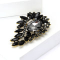 Teardrop Crystal Spray Brooch with Faceted Stones for Jackets and Scarves view 3