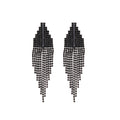 Rhinestone Tapered Fringe Stud Earrings in Three Colors view 5