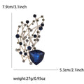 Open Lattice Branch Brooch With Blue or Purple Shield Stone view 6