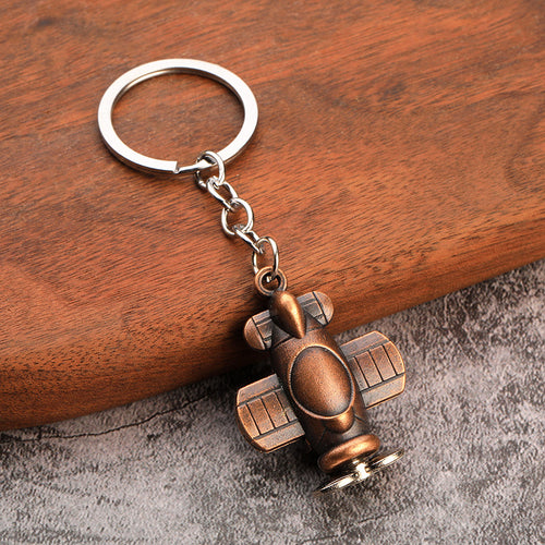 Vintage Airplane Alloy Keychain Gift Accessory for Car Keys