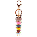 Multicolor Rhinestone Caterpillar Keychain With Lobster Clasp view 4