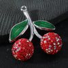 Silver-Tone Large Red