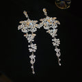 Silver Crystal Statement Earrings in Three Cascading Designs view 4