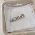 Satin Crystal Duckbill Hair Clips Six Black Pink Grey Styles view 11