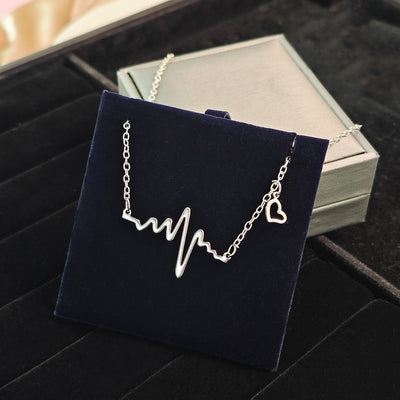 Primary supplied view of heartbeat heart chain necklace