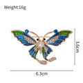 Butterfly Enamel Metal Brooch Pin 6.3 x 3.6 cm for Jackets and Lapels view 2