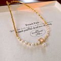 Pearl Square Cabochon Necklace Bracelet Ring Pieces view 12