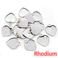 Heart Cabochon Pendant Trays in Eight Metallic Finishes view 9