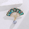 Abalone Shell Crystal Shell Metal Brooch Pin for Jackets and Lapels view 5