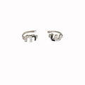 Silver Tone Clear Crystal Letter M Ear Cuff for One Ear view 5