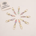 Nine Pattern Colorful Fish Clasp Keychain Set with Metal Hardware view 2