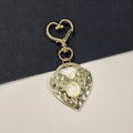 Hammered Open Heart Charms with Gold Tone Heart Clasps view 3