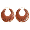 Woven Open Circle Huggie Earrings In Eight Designs view 5