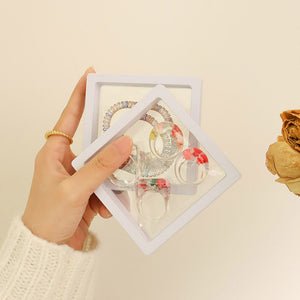 Transparent Membrane Jewelry Display Boxes in Black and White