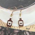 Mini Wine Glass Bottle Coffee Cup Enamel Earrings 3 Styles view 2