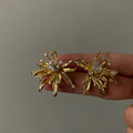 Crystal Layered Flower Stud Earrings Fashion Jewelry view 6