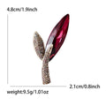 Crystal Bud Brooch Pin in Blue or Raspberry Red Decorative Jewelry view 4