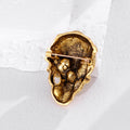 Flower Two Designs Metal Brooch Pin 4.4 x 3.2 cm for Jackets and Lapels view 4