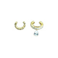 Crystal Ear Cuff Sets With Teardrop in Silver and Gold view 5