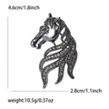 Crystal Horse Head Brooch In Four Distinct Color Finishes view 5