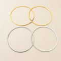 Extra Large Thin Hoop Earring Findings in Gold and Silver Tones view 4