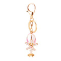 Gold Tone Rhinestone Helicopter Keychain in Four Colors view 5